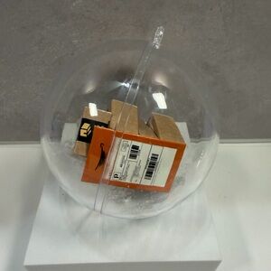 💜3/$15 Amazon Clear Plastic Ornament Ball with Mini Package Display